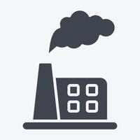 Icon Air Pollution. related to Air symbol. glyph style. simple design editable vector