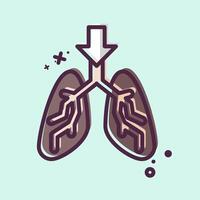 Icon Breathe. related to Air symbol. MBE style. simple design editable vector