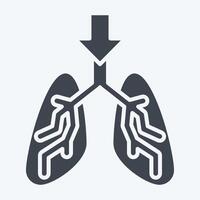 Icon Breathe. related to Air symbol. glyph style. simple design editable vector