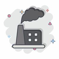 Icon Air Pollution. related to Air symbol. comic style. simple design editable vector