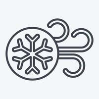 Icon Cold Air. related to Air symbol. line style. simple design editable vector