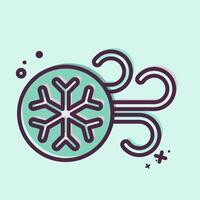 Icon Cold Air. related to Air symbol. MBE style. simple design editable vector