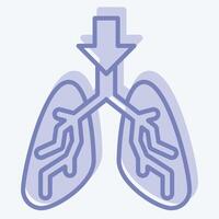 Icon Breathe. related to Air symbol. two tone style. simple design editable vector