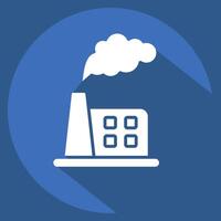 Icon Air Pollution. related to Air symbol. long shadow style. simple design editable vector