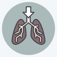 Icon Breathe. related to Air symbol. color mate style. simple design editable vector