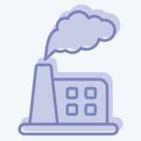 Icon Air Pollution. related to Air symbol. two tone style. simple design editable vector