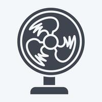Icon Fan. related to Air symbol. glyph style. simple design editable vector