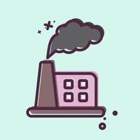 Icon Air Pollution. related to Air symbol. MBE style. simple design editable vector