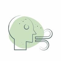 Icon Blow. related to Air symbol. Color Spot Style. simple design editable vector