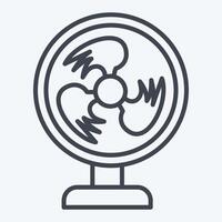 Icon Fan. related to Air symbol. line style. simple design editable vector