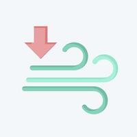 Icon Air Pressure. related to Air symbol. flat style. simple design editable vector