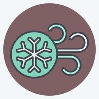 Icon Cold Air. related to Air symbol. color mate style. simple design editable vector