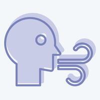 Icon Blow. related to Air symbol. two tone style. simple design editable vector