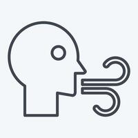 Icon Blow. related to Air symbol. line style. simple design editable vector