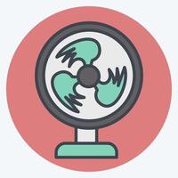 Icon Fan. related to Air symbol. color mate style. simple design editable vector