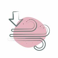 Icon Air Pressure. related to Air symbol. Color Spot Style. simple design editable vector