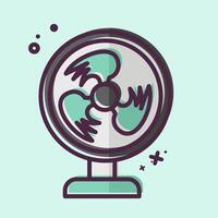 Icon Fan. related to Air symbol. MBE style. simple design editable vector