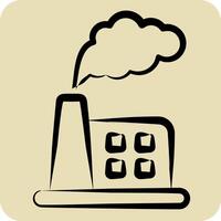 Icon Air Pollution. related to Air symbol. hand drawn style. simple design editable vector