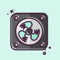 Icon Cooling Fan. related to Air symbol. MBE style. simple design editable vector