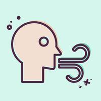 Icon Blow. related to Air symbol. MBE style. simple design editable vector