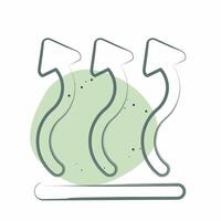 Icon Air Flow. related to Air symbol. Color Spot Style. simple design editable vector