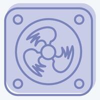 Icon Cooling Fan. related to Air symbol. two tone style. simple design editable vector