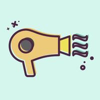 Icon Hair Dryer. related to Air symbol. MBE style. simple design editable vector
