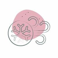 Icon Cold Air. related to Air symbol. Color Spot Style. simple design editable vector
