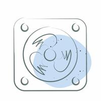 Icon Cooling Fan. related to Air symbol. Color Spot Style. simple design editable vector