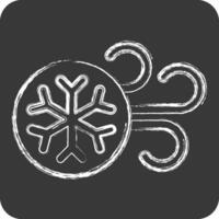 Icon Cold Air. related to Air symbol. chalk Style. simple design editable vector