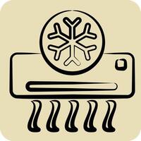 Icon Air Conditioner. related to Air symbol. hand drawn style. simple design editable vector