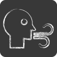 Icon Blow. related to Air symbol. chalk Style. simple design editable vector