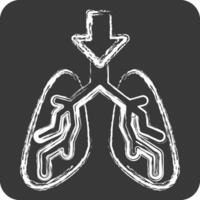 Icon Breathe. related to Air symbol. chalk Style. simple design editable vector