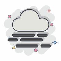 Icon Smog. related to Air symbol. comic style. simple design editable vector
