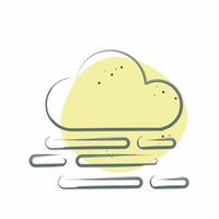 Icon Smog. related to Air symbol. Color Spot Style. simple design editable vector