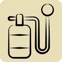 Icon Oxygen Bottle. related to Air symbol. hand drawn style. simple design editable vector