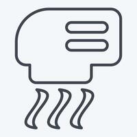 Icon Hand Dryer. related to Air symbol. line style. simple design editable vector