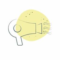 Icon Hair Dryer. related to Air symbol. Color Spot Style. simple design editable vector