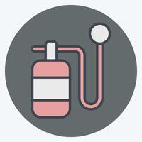 Icon Oxygen Bottle. related to Air symbol. color mate style. simple design editable vector