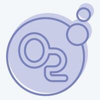 Icon Oxygen. related to Air symbol. two tone style. simple design editable vector