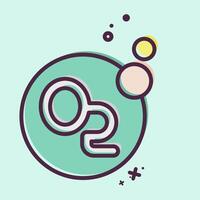 Icon Oxygen. related to Air symbol. MBE style. simple design editable vector