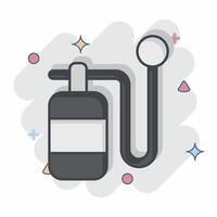 Icon Oxygen Bottle. related to Air symbol. comic style. simple design editable vector