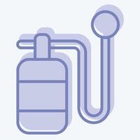 Icon Oxygen Bottle. related to Air symbol. two tone style. simple design editable vector