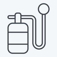 Icon Oxygen Bottle. related to Air symbol. line style. simple design editable vector
