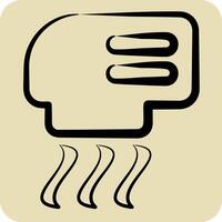 Icon Hand Dryer. related to Air symbol. hand drawn style. simple design editable vector