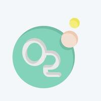 Icon Oxygen. related to Air symbol. flat style. simple design editable vector