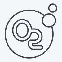 Icon Oxygen. related to Air symbol. line style. simple design editable vector