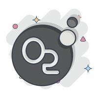 Icon Oxygen. related to Air symbol. comic style. simple design editable vector