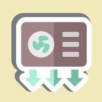 Sticker Vent. related to Air symbol. simple design editable vector