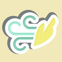 Sticker Wind. related to Air symbol. simple design editable vector